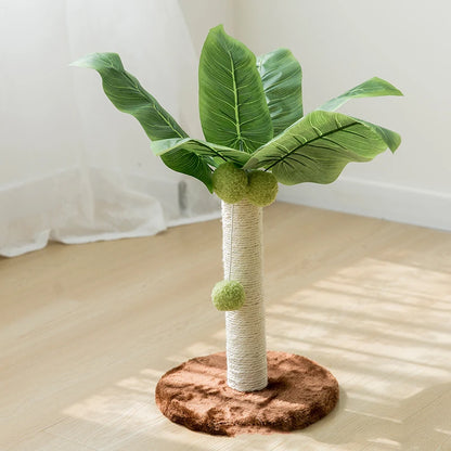  Poste rascador para gatos con pelotas colgantes, cuerda de Sisal Natural, poste rascador, árbol, gatito, juguete interactivo con pelota de base de madera