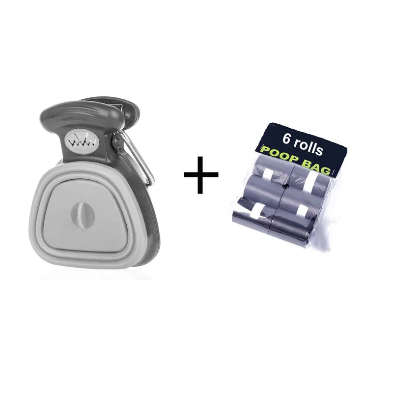 Dispensador de bolsas para excrementos de perro, plegable, de viaje, recogedor de excrementos, recogedor de desechos de animales, herramientas de limpieza, productos para mascotas