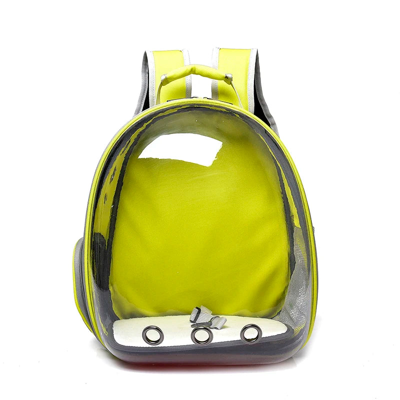 Mochilas transparentes transporte para gatos, mochila transpirable para mascotas, mochila portátil para cachorros y perros pequeños, bolsa de transporte con cápsula espacial para mascotas gatos perros hamsters guinea pigs conejos