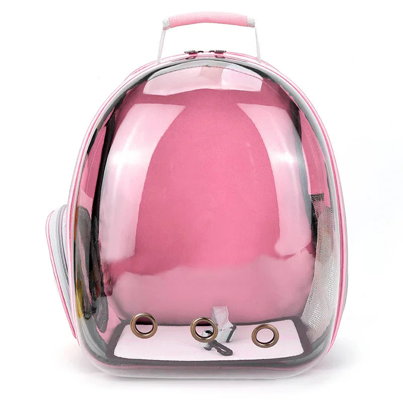 Mochilas transparentes transporte para gatos, mochila transpirable para mascotas, mochila portátil para cachorros y perros pequeños, bolsa de transporte con cápsula espacial para mascotas gatos perros hamsters guinea pigs conejos