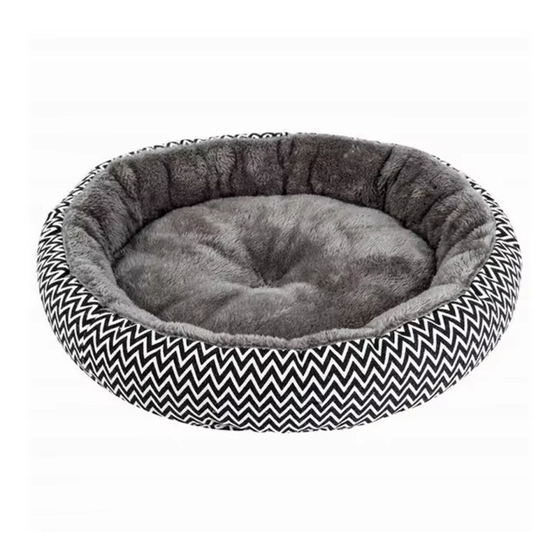 Cama de invierno de felpa suave para perros, redonda, cálida, para cachorros, chihuahua, para perros pequeños, para perros y gatos