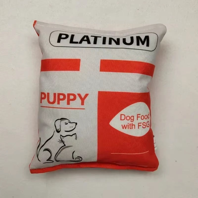 Bolsa de Papas Fritas Juguetes divertidos para perros con emisor de sonido Juguetes de comida interactivos para perros pequeños y medianos Juguetes divertidos y sonido para cachorros juguetes de mordisqueo interactivos