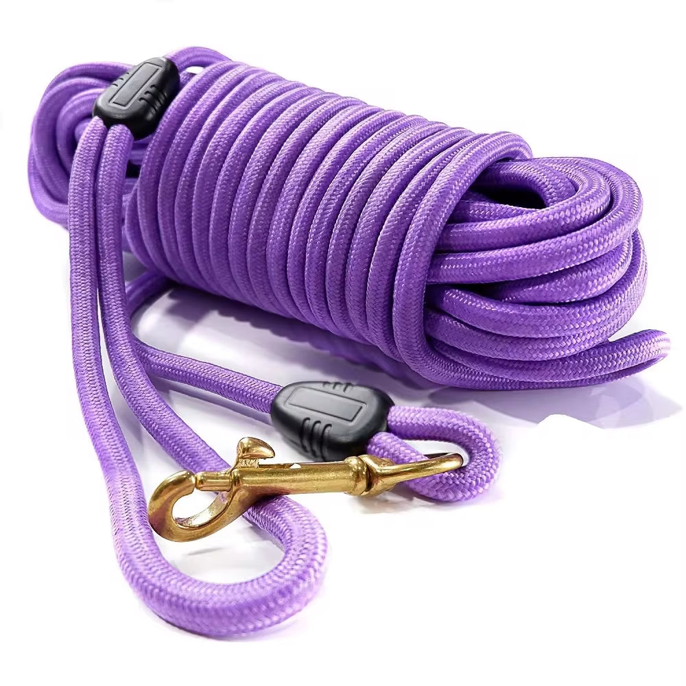 Correa de 5 a 15 metros para entrenamiento de paseo para perros con mango largo con mango de espuma acolchada para perros pequeños y grandes grandes perros de servicio uso rudo