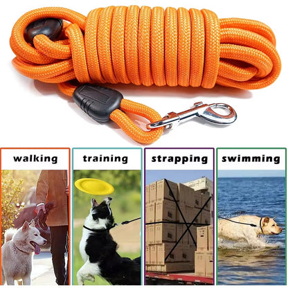Correa de 5 a 15 metros para entrenamiento de paseo para perros con mango largo con mango de espuma acolchada para perros pequeños y grandes grandes perros de servicio uso rudo