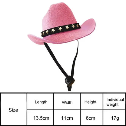 Sombrero de cowboy estrella para mascotas Sombreros para perros ajustables Disfraz de perro top Sombreros para mascotas Sombreros para perros combinable con Gafas de sol para mascotas Sombreros para gatos