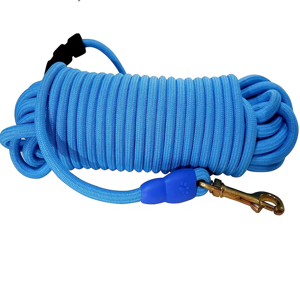 Correa de 5 a 15 metros para entrenamiento de paseo para perros con mango largo con mango de espuma acolchada para perros pequeños y grandes grandes perros de servicio uso rudo