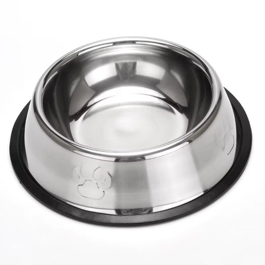 Stainless Steel Pet Bowl Cat Bowl Dog Food Bowl Multi-Specification Anti-Fall Food Bowl Food Bowl Feeding Pet Supplies