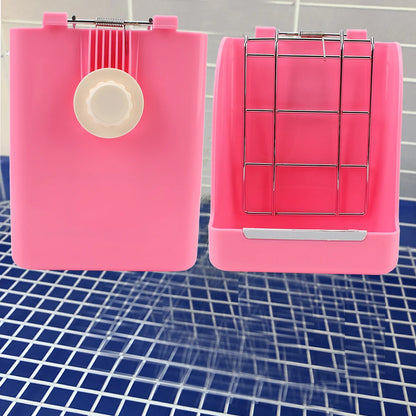 Alimentador de hierba para conejos con resorte, cesta de comida para conejos, comedero de heno para conejo, cuenco de alimentación para cuyos, accesorios alimentación roedores