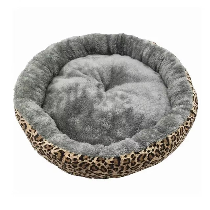Cama de invierno de felpa suave para perros, redonda, cálida, para cachorros, chihuahua, para perros pequeños, para perros y gatos