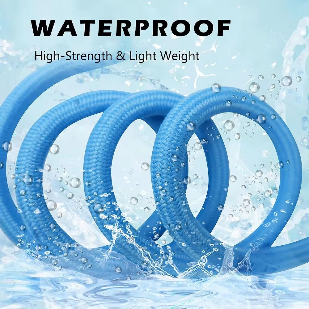 Correa de 5 a 15 metros para entrenamiento de paseo para perros con mango largo con mango de espuma acolchada para perros pequeños y grandes grandes perros de servicio uso rudo