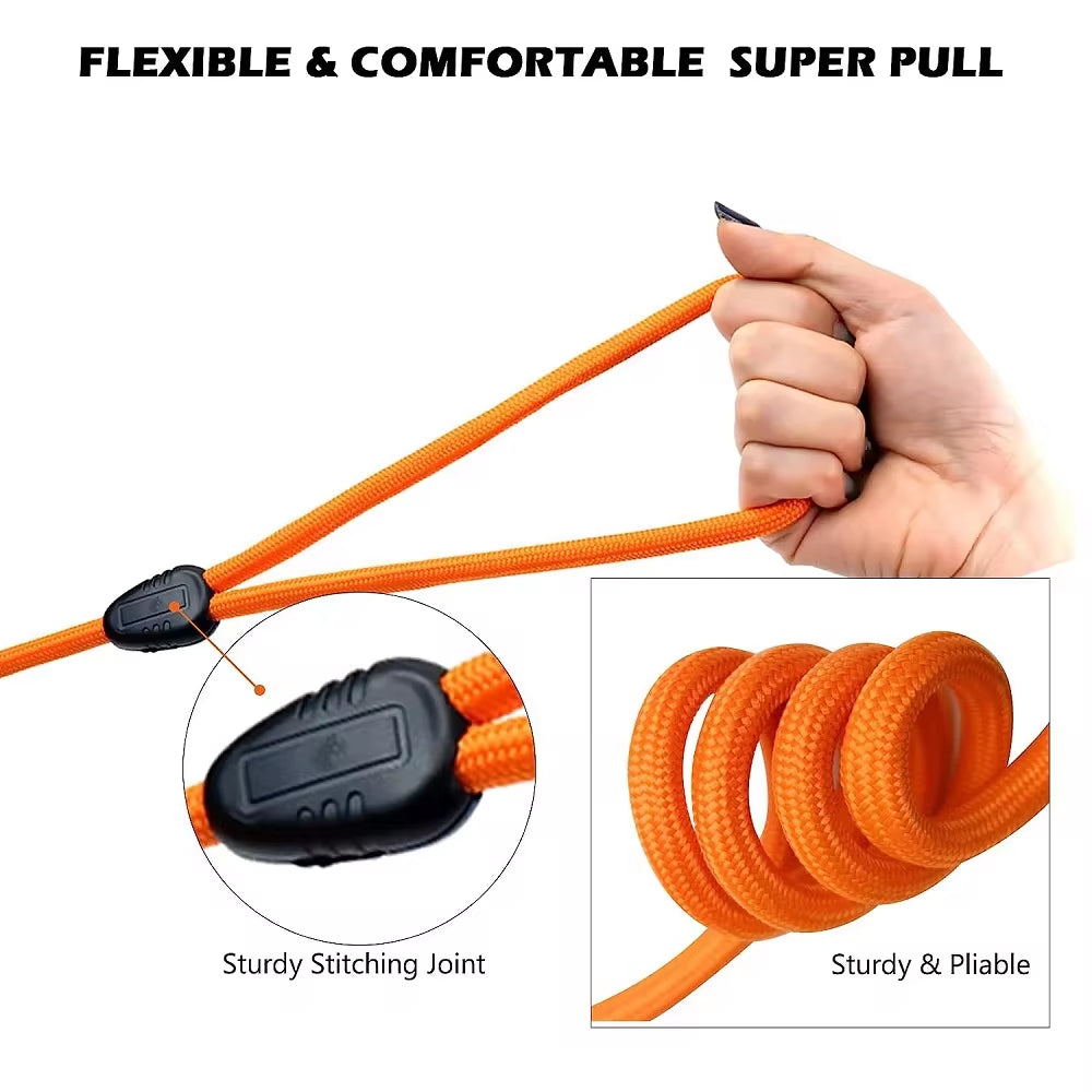 Correa de 5 a 15 metros para entrenamiento de paseo para perros con mango largo con mango de espuma acolchada para perros pequeños y grandes grandes perros de servicio uso rudo