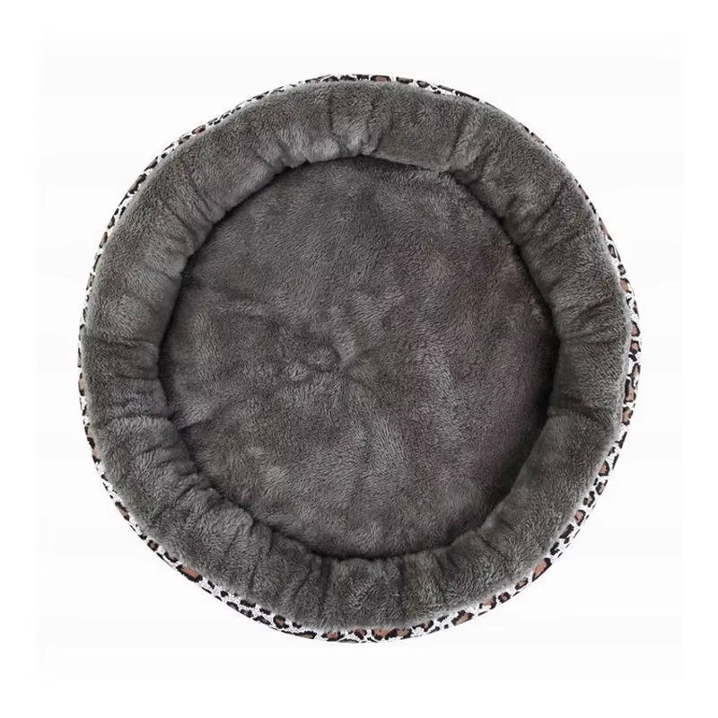 Cama de invierno de felpa suave para perros, redonda, cálida, para cachorros, chihuahua, para perros pequeños, para perros y gatos