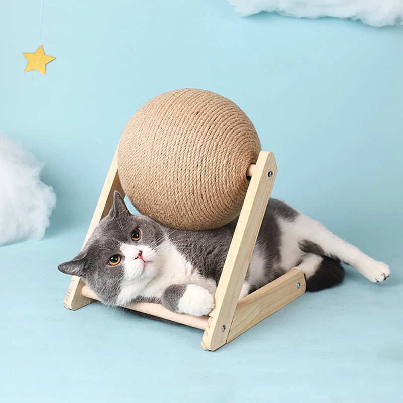 Bola de hilo para rascar para gatos, juguete de cuerda de sisal para gatitos, tablero para mover las patas, juguetes para gatos, rascador resistente al desgaste, suministros para muebles para mascotas