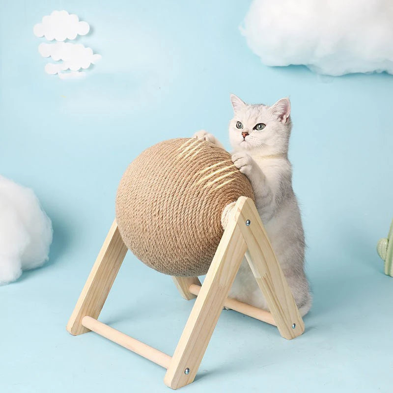 Bola de hilo para rascar para gatos, juguete de cuerda de sisal para gatitos, tablero para mover las patas, juguetes para gatos, rascador resistente al desgaste, suministros para muebles para mascotas