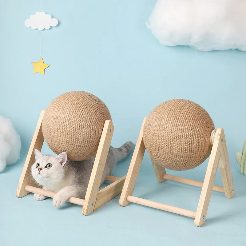 Bola de hilo para rascar para gatos, juguete de cuerda de sisal para gatitos, tablero para mover las patas, juguetes para gatos, rascador resistente al desgaste, suministros para muebles para mascotas