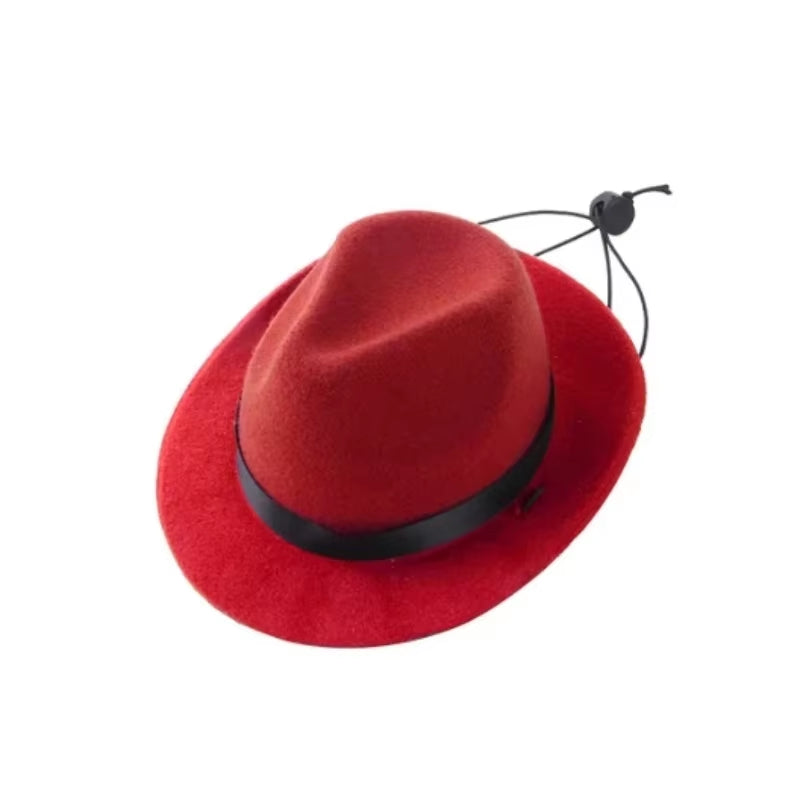 Sombrero de cowboy estrella para mascotas Sombreros para perros ajustables Disfraz de perro top Sombreros para mascotas Sombreros para perros combinable con Gafas de sol para mascotas Sombreros para gatos