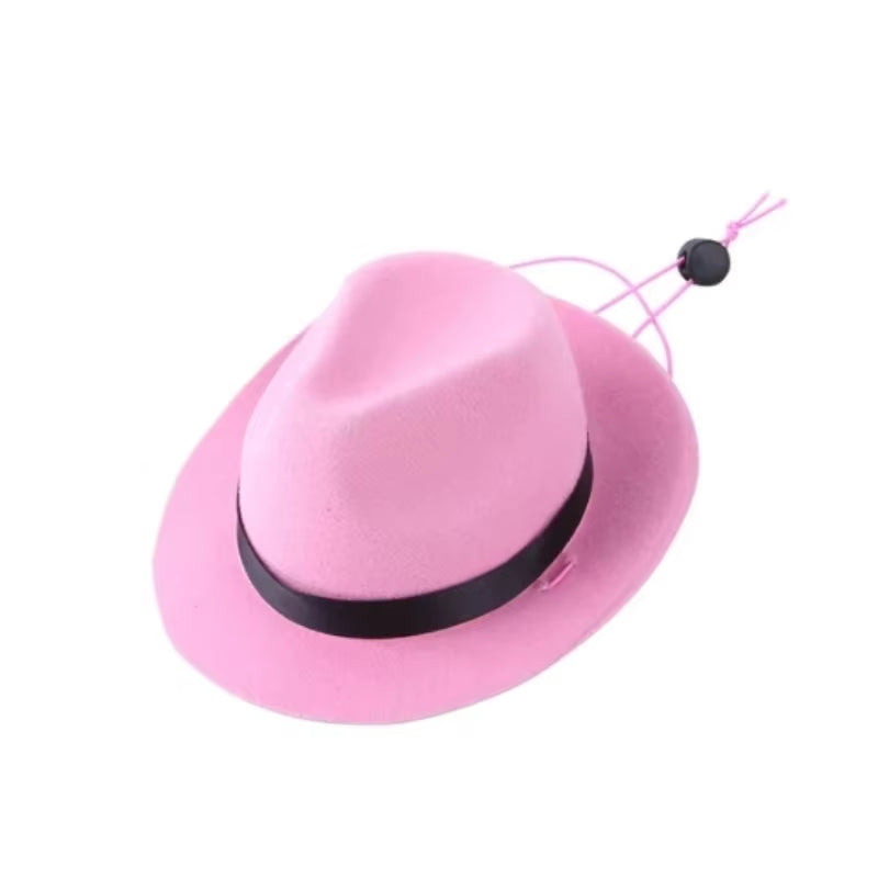 Sombrero de cowboy estrella para mascotas Sombreros para perros ajustables Disfraz de perro top Sombreros para mascotas Sombreros para perros combinable con Gafas de sol para mascotas Sombreros para gatos