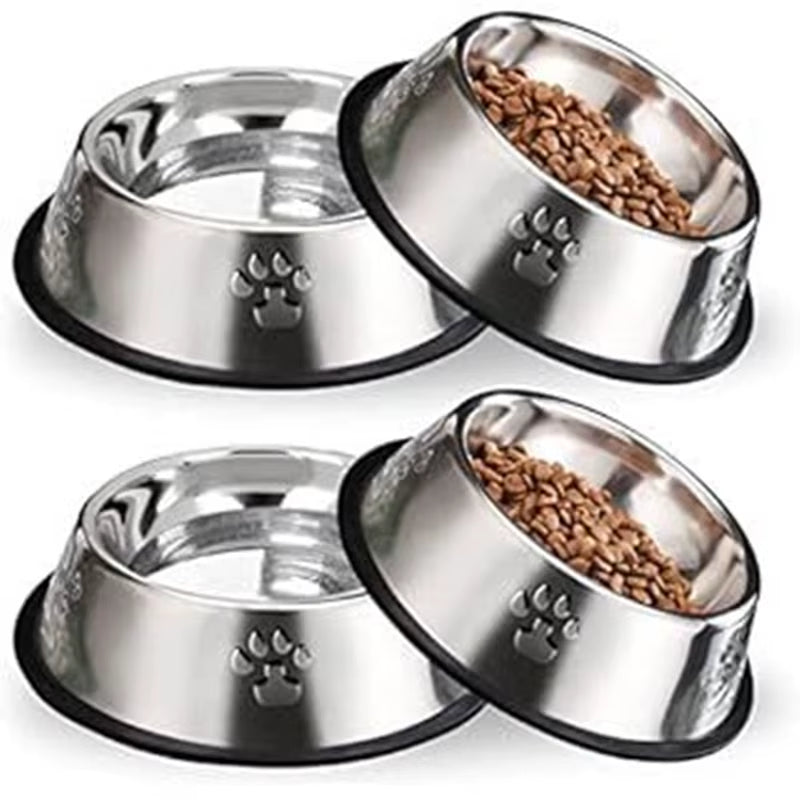 Stainless Steel Pet Bowl Cat Bowl Dog Food Bowl Multi-Specification Anti-Fall Food Bowl Food Bowl Feeding Pet Supplies