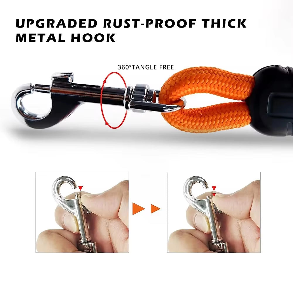 Correa de 5 a 15 metros para entrenamiento de paseo para perros con mango largo con mango de espuma acolchada para perros pequeños y grandes grandes perros de servicio uso rudo