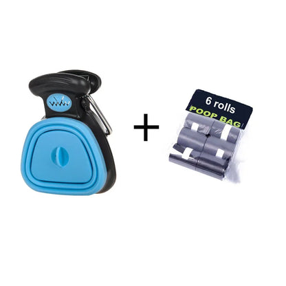 Dispensador de bolsas para excrementos de perro, plegable, de viaje, recogedor de excrementos, recogedor de desechos de animales, herramientas de limpieza, productos para mascotas