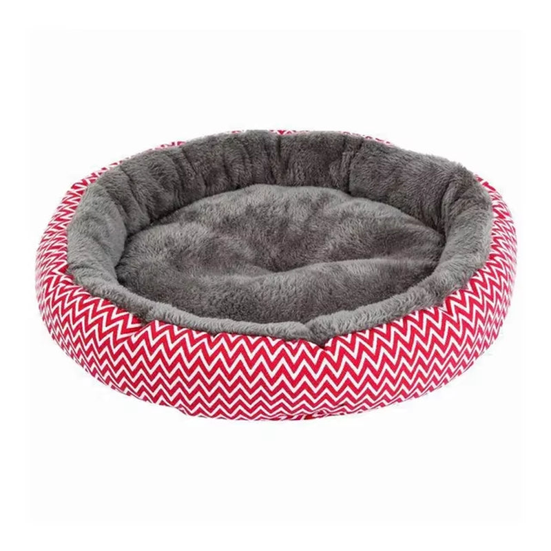Cama de invierno de felpa suave para perros, redonda, cálida, para cachorros, chihuahua, para perros pequeños, para perros y gatos